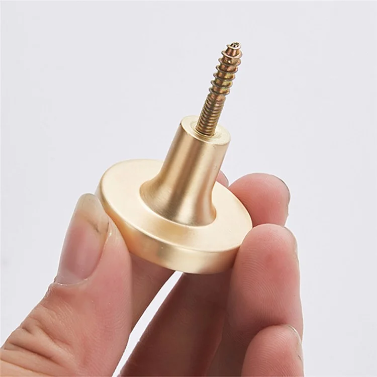 Zinc Alloy Shell Marble Texture Furniture Round Handle Drawer Wardrobe Cabinet Door Knob, 22mm Screw - S / Rock Grey