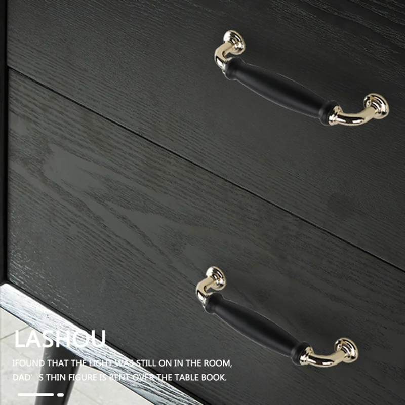 مقابض سحب الخزائن المعدنية مع مسمار 22 مم، مسافة فتحة 128، مقابض سحب الألمنيوم للخزائن - كروم / أسود