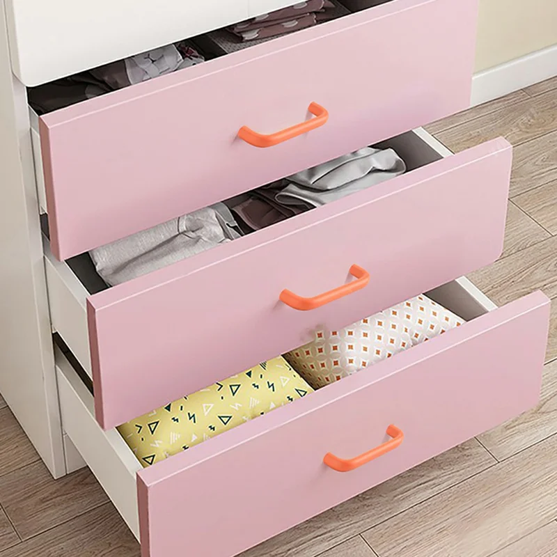 Maniglie in lega di alluminio per armadi con viti da 22 mm, Maniglie in metallo per cassetti per armadi - Bianco / Distanza tra i fori di 192 mm