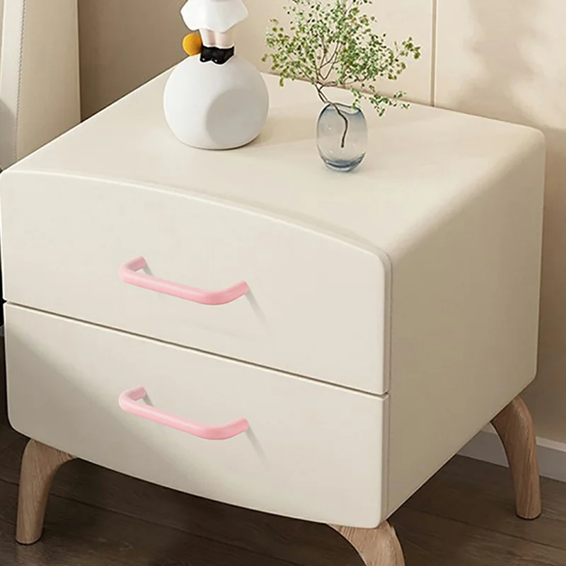 Poignées de tiroirs en alliage d'aluminium avec vis de 22 mm, quincaillerie de tiroirs en métal - Blanc / Écartement des trous de 160 mm