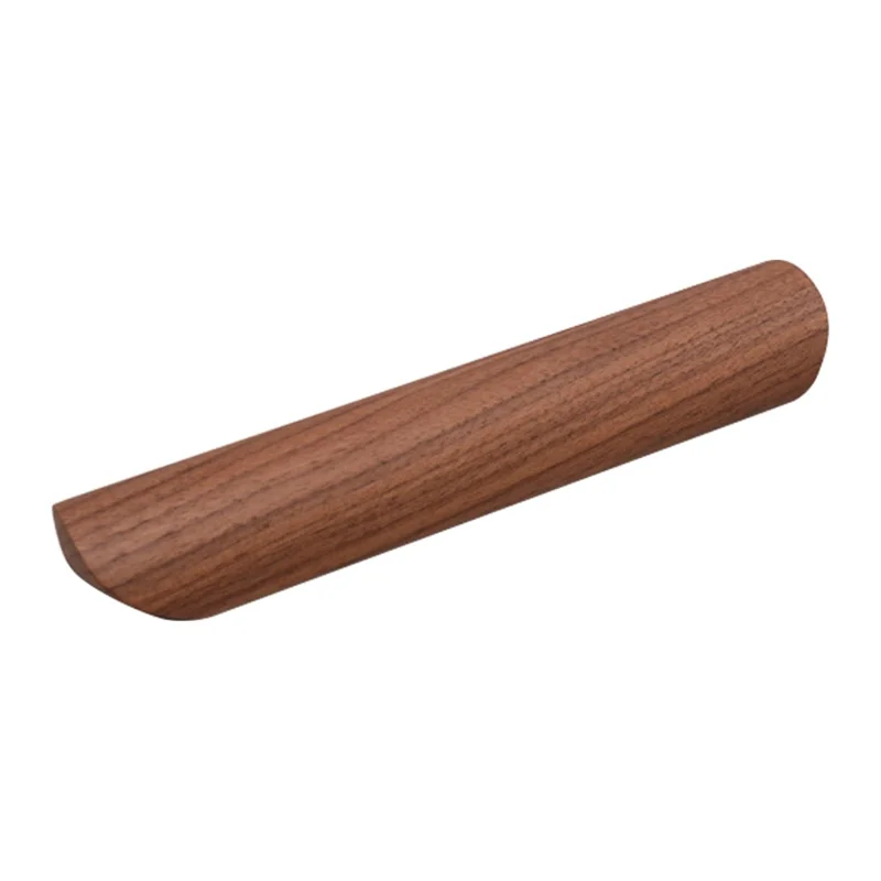 Black Walnut Cabinet Pulls Handle 22mm Screw Cupboard Wardrobe Wooden Pulls - 128mm Hole Distance