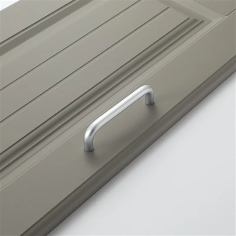 Solid Aluminium Alloy Furniture Door Handle Cabinet Cupboard Pull Knob, Screw Size: 4*22mm - Black 303 / 160mm Hole Pitch