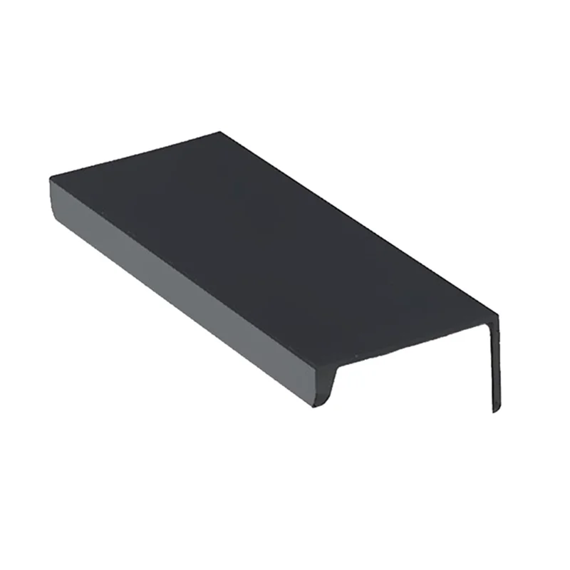 مقابض سحب خزانات من سبائك الألومنيوم مدمجة لدرج الخزانة مقابض سحب معدنية مع مسمار ذاتي الثقب 15 مم - 64 / 80 / أسود غير لامع