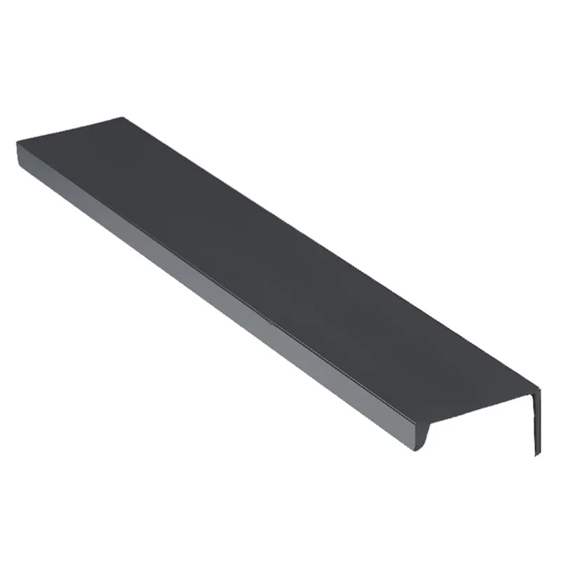 Aluminum Alloy Cabinet Pulls Handles Embedded Wardrobe Drawer Metal Pulls with 15mm Self-Tapping Screw - 128 / 150 / Matte Black