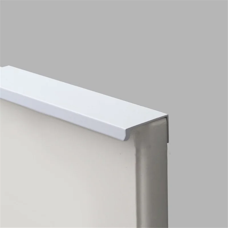 Aluminum Alloy Cabinet Pulls Handles Embedded Wardrobe Drawer Metal Pulls with 15mm Self-Tapping Screw - 160 / 200 / White