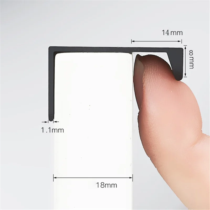 Aluminum Alloy Cabinet Pulls Handles Embedded Wardrobe Drawer Metal Pulls with 15mm Self-Tapping Screw - 160 / 200 / White