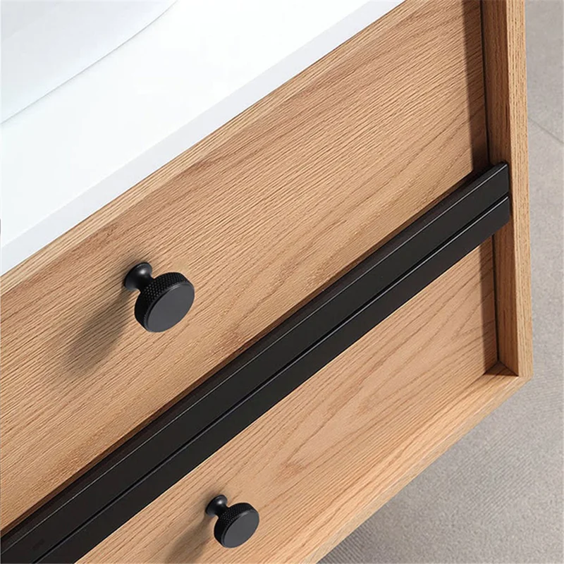 Simple Style Modern Cabinet Pulls Handle Drawer Wardrobe Small Round Pulls Knob with 22mm Screw - 831 / Black
