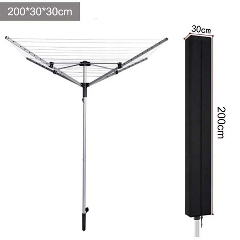 200 x 30 x 30cm Folding Clothes Drying Rack Dust-Proof Cover 210D Oxford Waterproof Clothes Rack Drawstring Bag - Green