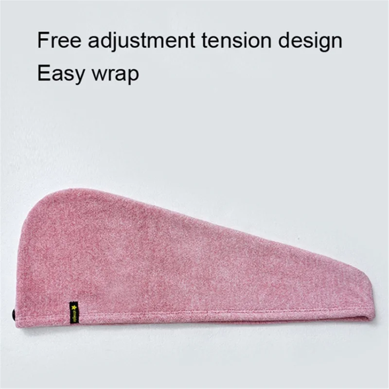 Toalla de pelo súper absorbente y secado rápido, turbante de baño, accesorios esenciales - Gris