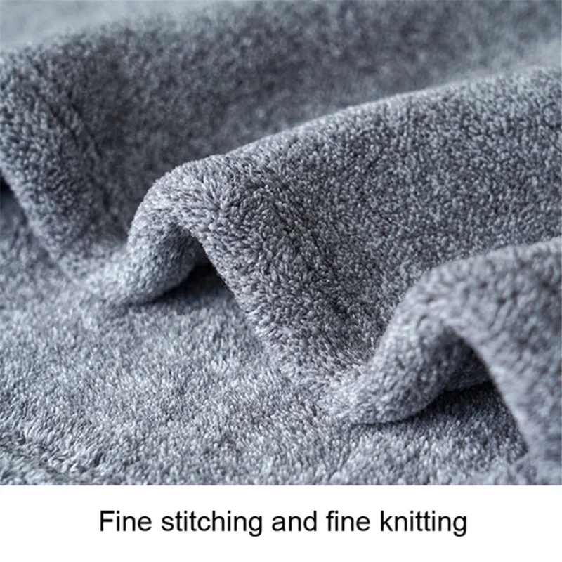 Toalla de pelo súper absorbente y secado rápido, turbante de baño, accesorios esenciales - Gris