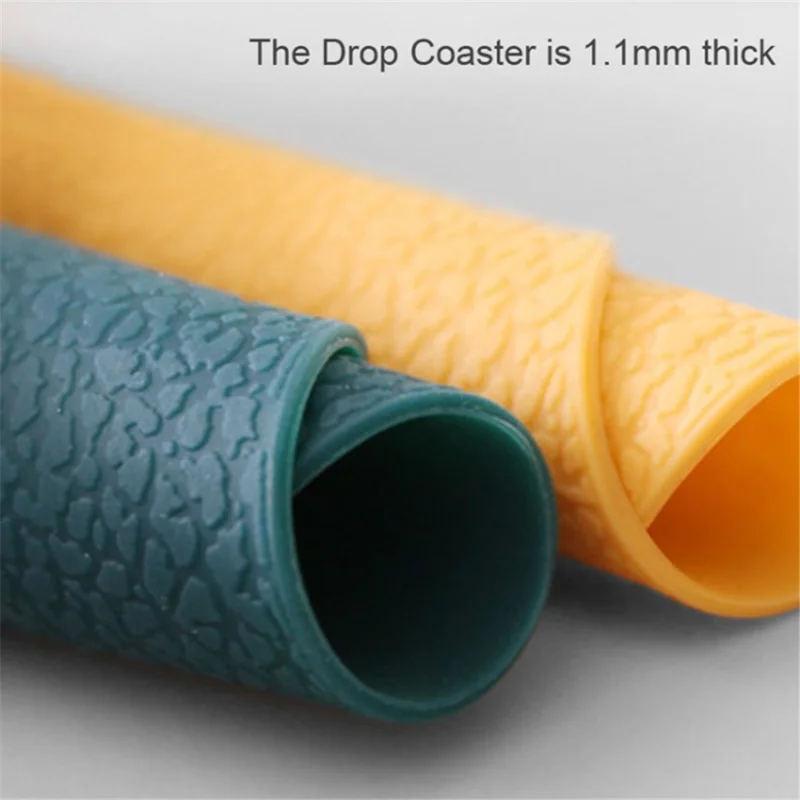 10Pcs / Set Water Drop-shaped Desktop Cup Silicone Mat Dining Table Heat Insulation Pad - Green