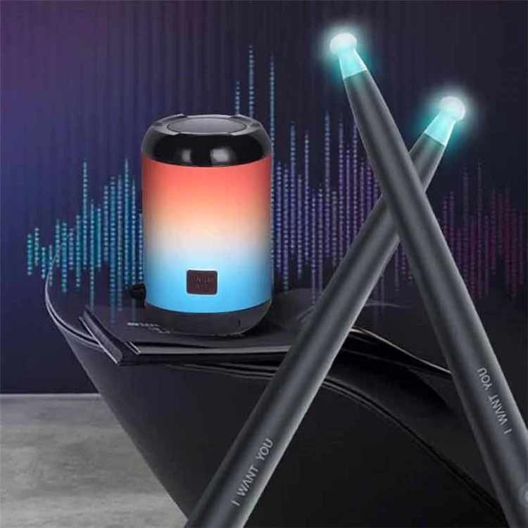 NX05 1 Pair Somatosensory Air Drum Sticks Electronic Drum Practice Air Drum Sticks with Bluetooth Speaker + Foot Sensor