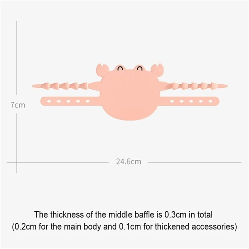 Cartoon Crab Shape Silent Lock Quiet Door Closer Silencer Slamming Latch Cover Doors Noise Preventer - Grey