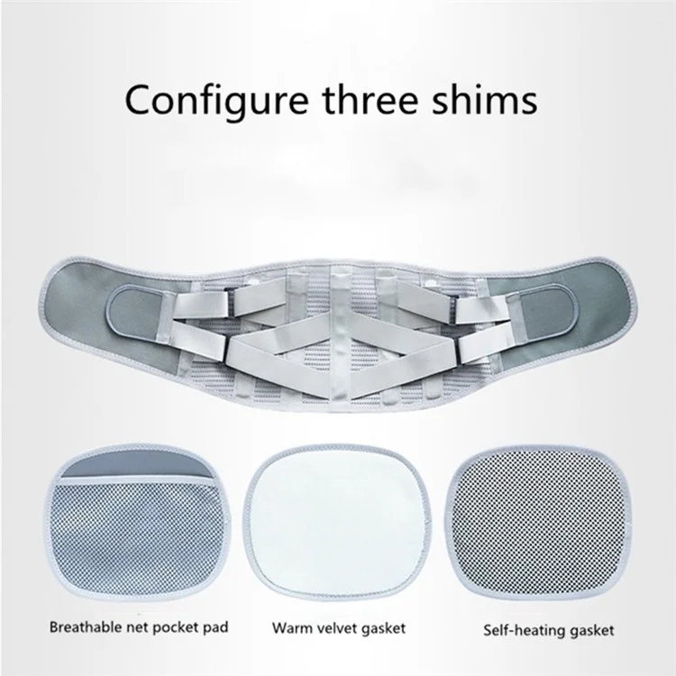 Lower Back Braces Steel Plate Lumbar Support Waist Backbrace Breathable Mesh Design Compression Belt Posture Corrector - M