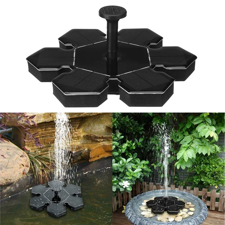 Bomba de Água com Alimentação Solar Mini AS20A para Decoração de Jardim, Tanques de Peixes Flutuantes