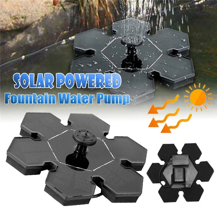 Bomba de Água com Alimentação Solar Mini AS20A para Decoração de Jardim, Tanques de Peixes Flutuantes