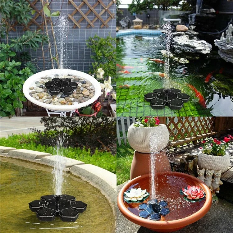 Bomba de Água com Alimentação Solar Mini AS20A para Decoração de Jardim, Tanques de Peixes Flutuantes
