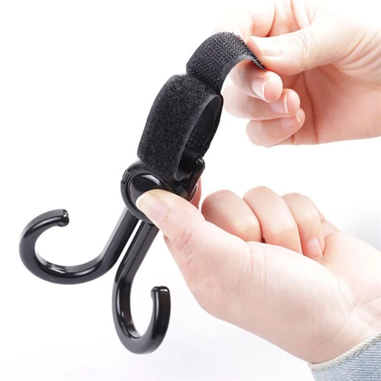 Baby Stroller Pram Dual-Hook Hanger Pushchair ABS Hook for Baby Changing Bag Handbag
