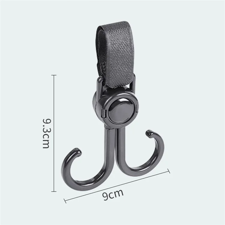 Baby Stroller Pram Dual-Hook Hanger Pushchair ABS Hook for Baby Changing Bag Handbag