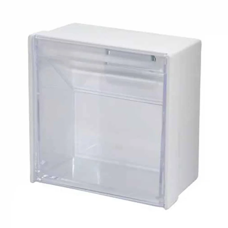 Magnetisk væghængt opbevaringsboks til små genstande, organiseringsbeholder, kort model, 8,5 x 8,5 x 4,6 cm - Hvid