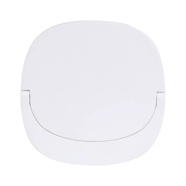 Specchio da Viaggio con Luce per il Trucco, Portatile, Piccolo, Tascabile, Mini Specchio a Mano con Lampada per il Trucco - Bianco