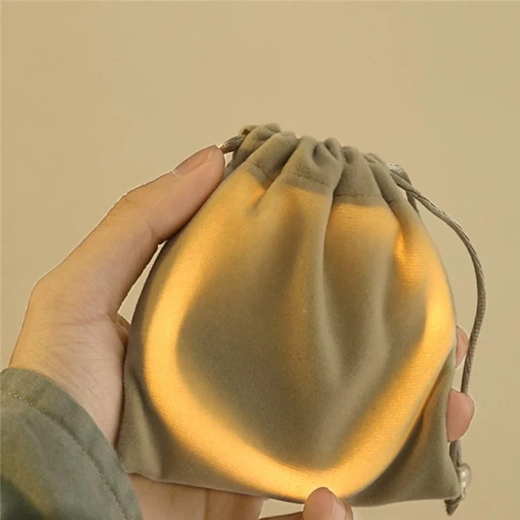 Specchio da Viaggio con Luce per il Trucco, Portatile, Piccolo, Tascabile, Mini Specchio a Mano con Lampada per il Trucco - Bianco