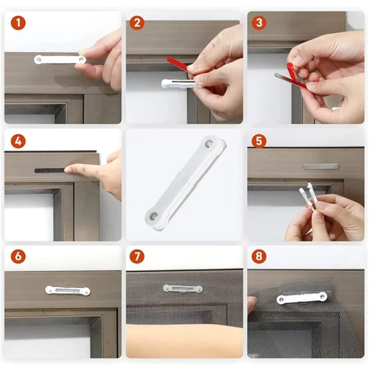 12 Stück Punch Free Anti-Moskito-Fensterbildschirm mit magnetischen Clips, Fensterbildschirm-Schnalle mit Patch