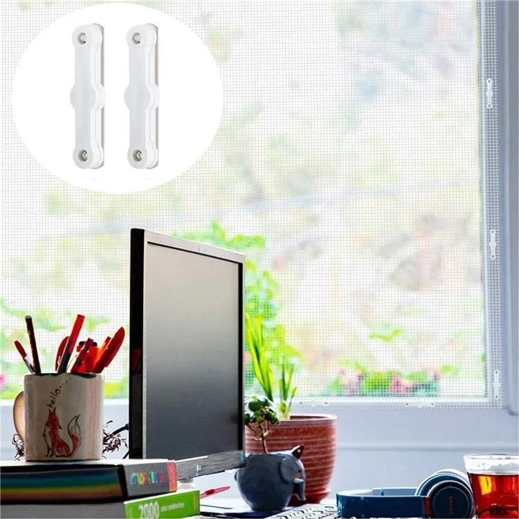 12 Stück Punch Free Anti-Moskito-Fensterbildschirm mit magnetischen Clips, Fensterbildschirm-Schnalle mit Patch