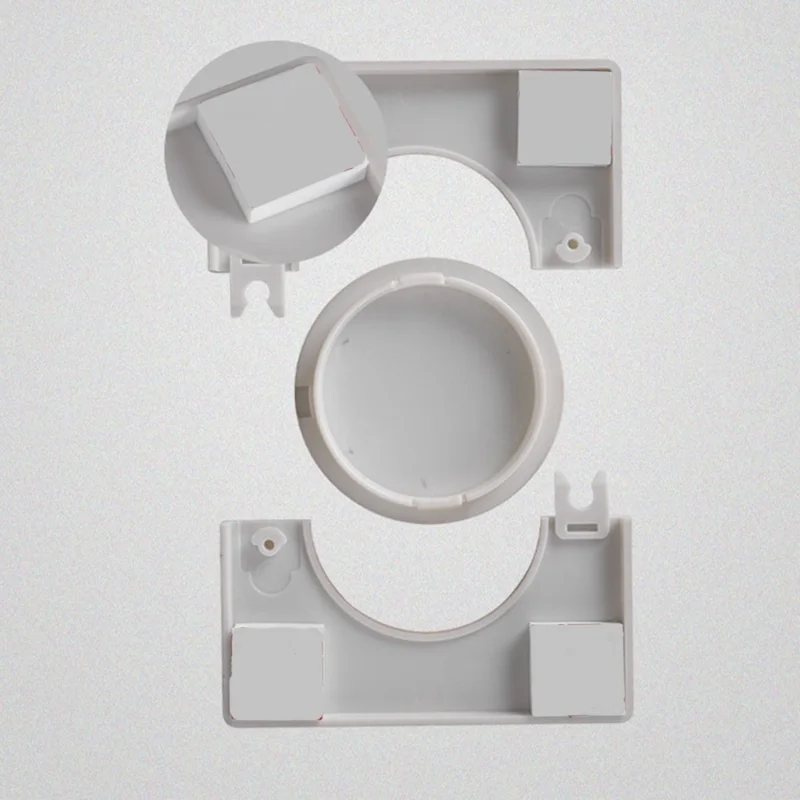 ABS Wall Hole Decorative Cover Pipe Cover Air Conditioning Hole Patching Tool - Square Split / White