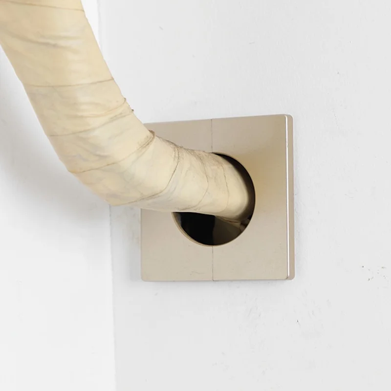 ABS Wall Hole Decorative Cover Pipe Cover Air Conditioning Hole Patching Tool - Square Split / White