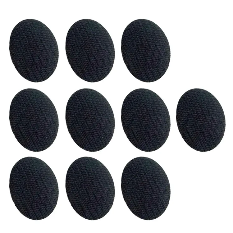 10Pair / Set 60mm Non-Slip Self Adhesive Fastener Dots Stickers Sheet for Sofa Mat Carpet Anti Slip Fix Tape - Black