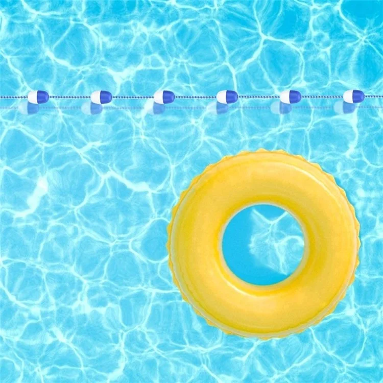 K-303 5m Piscine Floating Safety Rope Lane Divider Avec Crochet et 7 Flotteurs Bi-couleurs