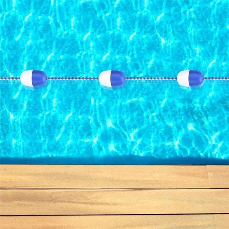 K-303 5m Piscine Floating Safety Rope Lane Divider Avec Crochet et 7 Flotteurs Bi-couleurs