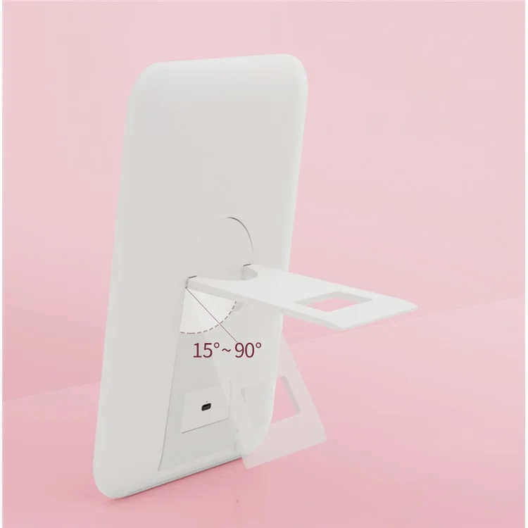 FLYMIRO Miroir de Maquillage à Rotation à 360 Degrés avec Éclairage LED Miroir de Vanité de Table