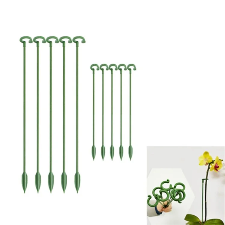 10 pièces 17 CM Cage de croissance des plantes Tige de fibres de verre Tuteur intérieur Orchidée Rose Tige unique Support 