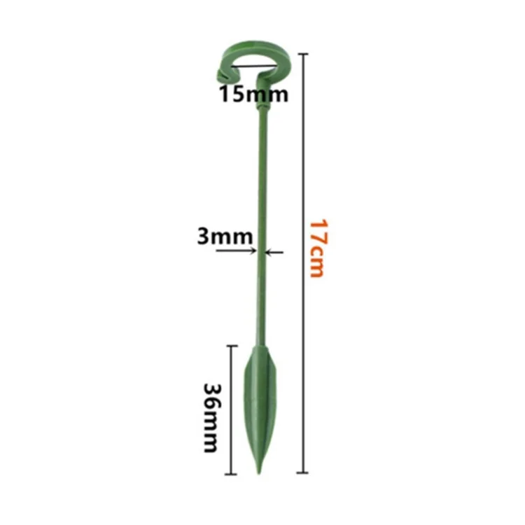 10 pièces 17 CM Cage de croissance des plantes Tige de fibres de verre Tuteur intérieur Orchidée Rose Tige unique Support 