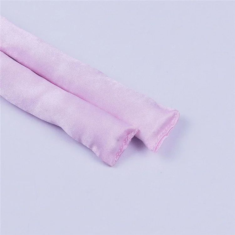 TZ1073 1.6m Bigodino per capelli Ondulato Stile Overnight Coda di Cavallo Rullo per Capelli con 2 Fermagli per Capelli+2 Scrunchies per Capelli - Rosa