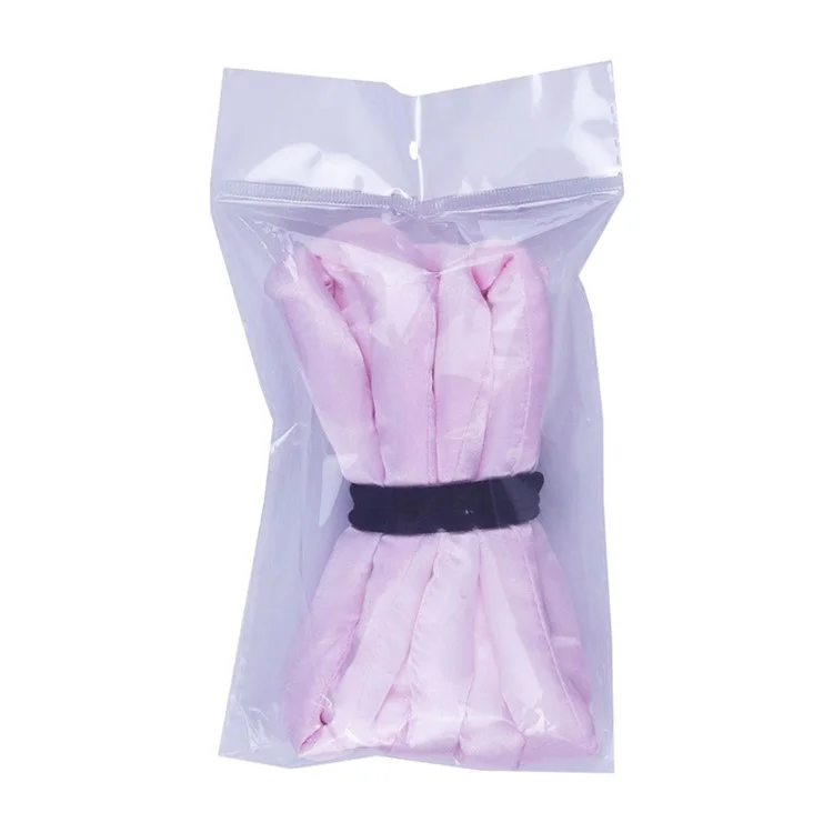TZ1073 1.6m Bigodino per capelli Ondulato Stile Overnight Coda di Cavallo Rullo per Capelli con 2 Fermagli per Capelli+2 Scrunchies per Capelli - Rosa