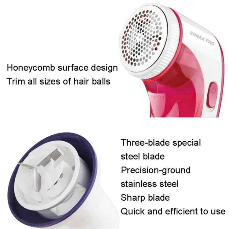 SONAX PRO SN-9955 Tragbarer Fusselentferner Elektrische Pellets Trimmer Textilrasiergerät