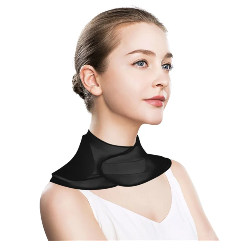 H08205 Medical Grade Gel Neck Ice Pack Reusable Pain Relief Cold Compress Therapy Neck Wrap (ST) - Black