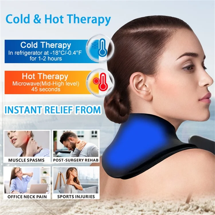 H08205 Gel Médical Grade Cou Sac de Glace Réutilisable Soulagement de la Douleur Thérapie du Froid Compresse Cou Wrap (ST) - Pourpre