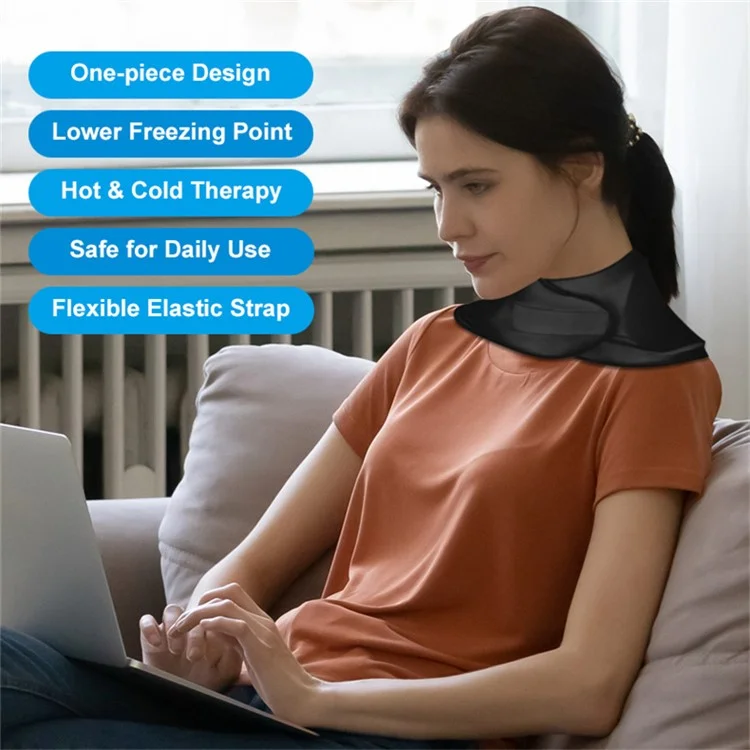 H08205 Gel Médical Grade Cou Sac de Glace Réutilisable Soulagement de la Douleur Thérapie du Froid Compresse Cou Wrap (ST) - Pourpre