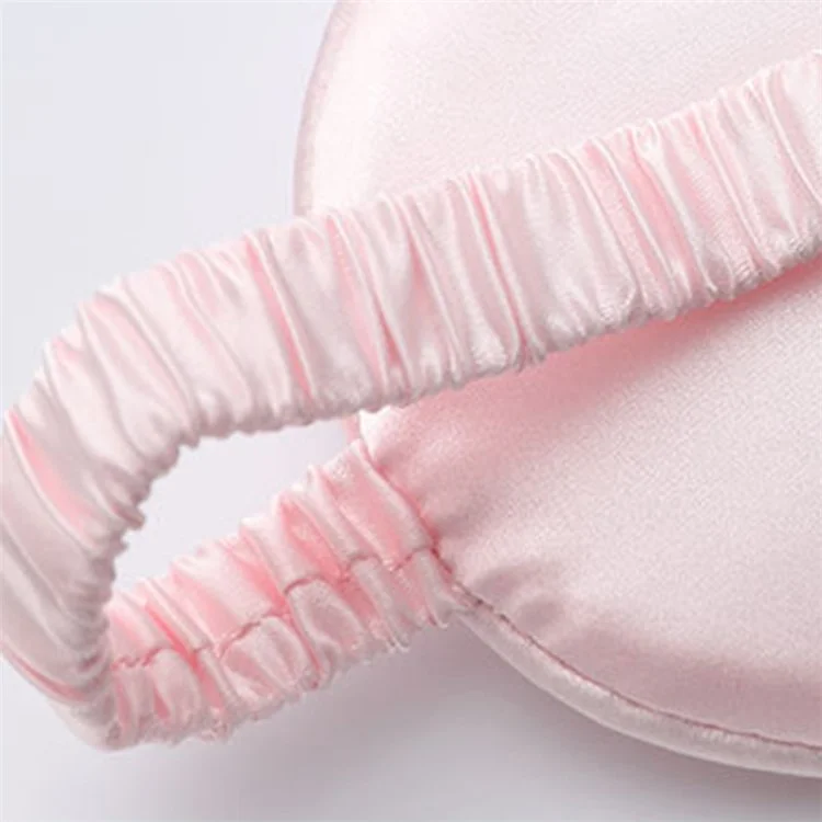 Imitation Silk Shading Eye Mask Sleep Blindfold + Hair Band + Scrunchie + Storage Bag - Red
