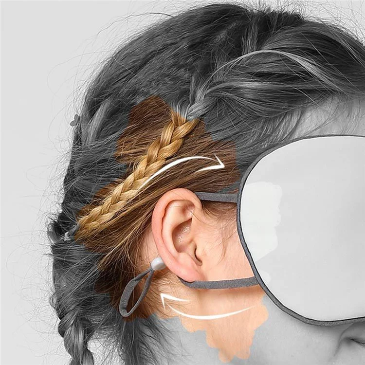 Doppelseitige Abschattung Augenmaske Atmungsaktiv Herren Damen Ermüdung Erholung Schlaf Abschattung Schlafmaske - Grau Blau Kühle Seite / Rosa Warme Seite