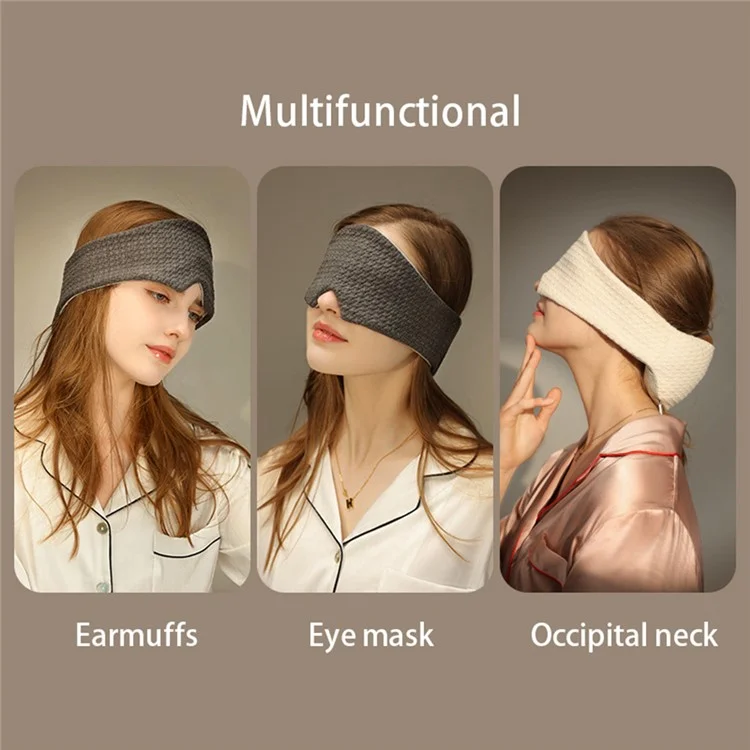 GOLOVEJOY YZ10 Widen Shading Eye Mask Neck Pillow Cotton Breathable Nap Rest Blindfold - Schwarz