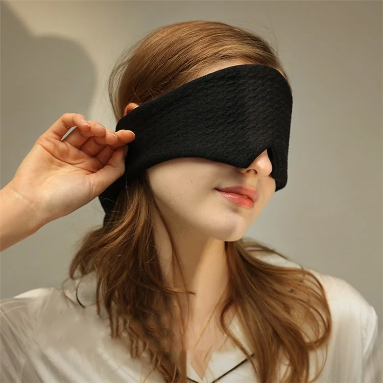 GOLOVEJOY YZ10 Widen Shading Eye Mask Neck Pillow Cotton Breathable Nap Rest Blindfold - Schwarz