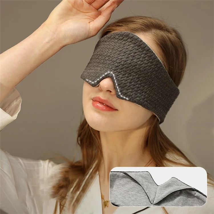 GOLOVEJOY YZ10 Widen Shading Eye Mask Neck Pillow Cotton Breathable Nap Rest Blindfold - Schwarz