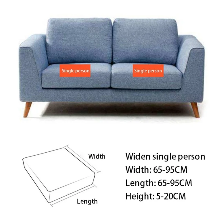 Corduroy Sofa Cover Stretch Sofa Slipcover Seat Cushion Furniture Protector Home Decoration (Widen Single Person) - Green