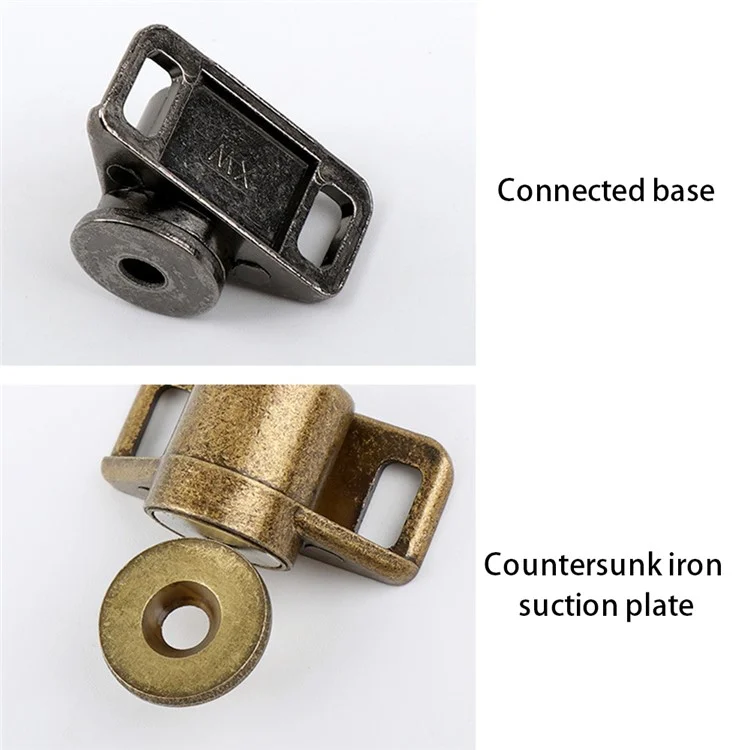 Magnet Schranktür Auffangvorrichtung Zinklegierung Möbelbeschlag mit Neodym-Magnet Schrankverschluss für Küchenschrank - Grün Bronze