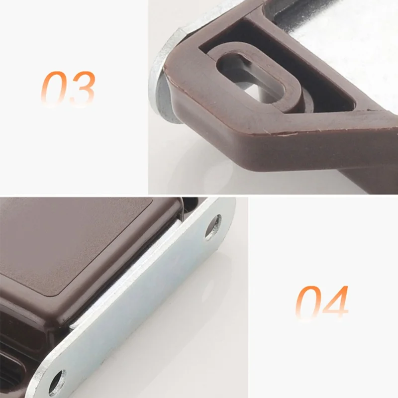 10 Sets Cabinet Magnetic Door Catches Cupboard Wardrobe Door Closer Latches - Size M / White